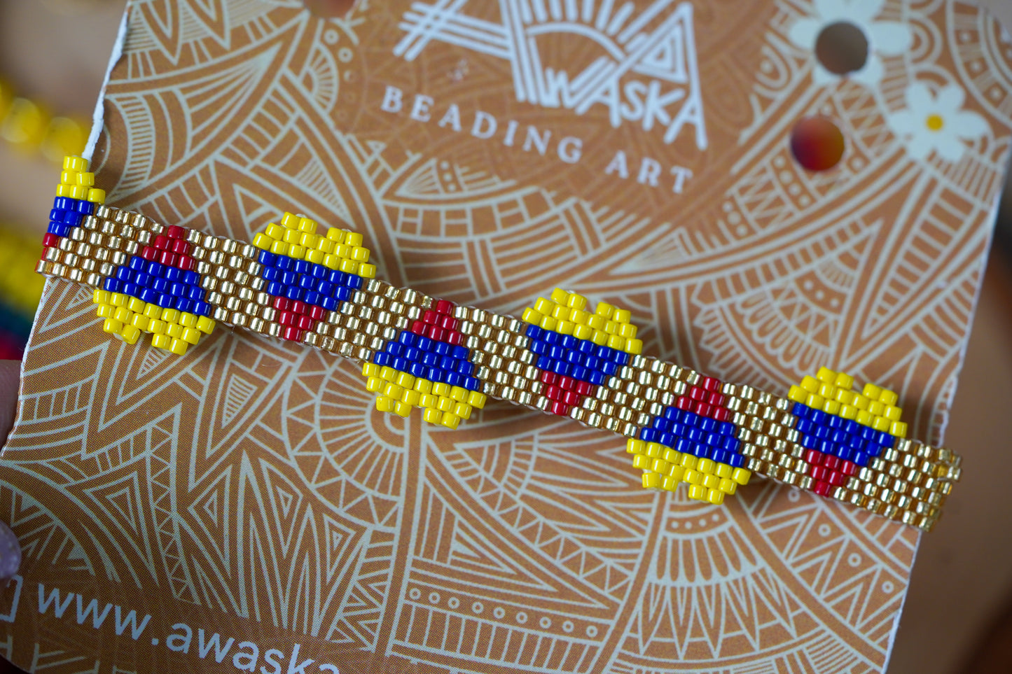 NEW 💛💙♥️⚽ Colombia Beaded Bracelet