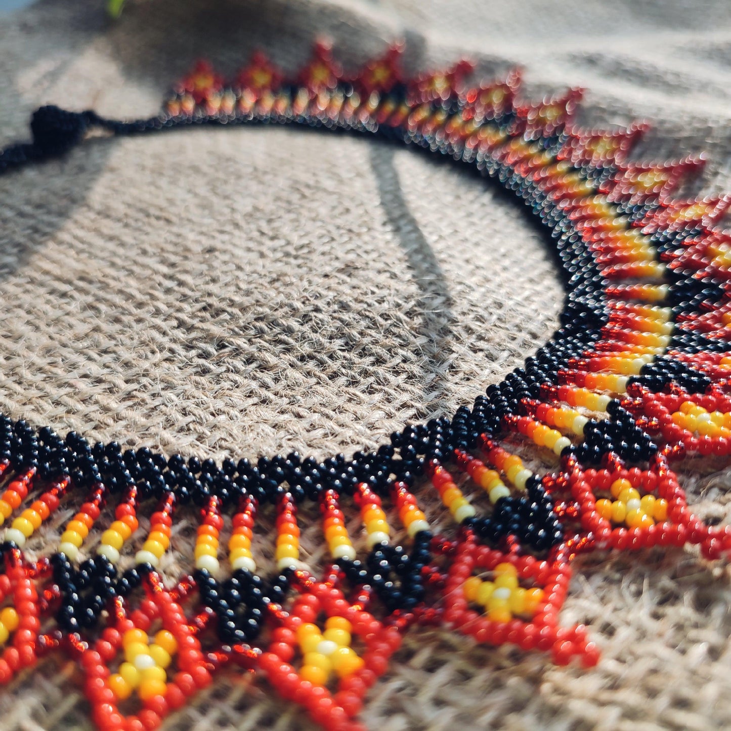 💛✨ Fire Beaded Necklace ❤️🔥 - Awaska