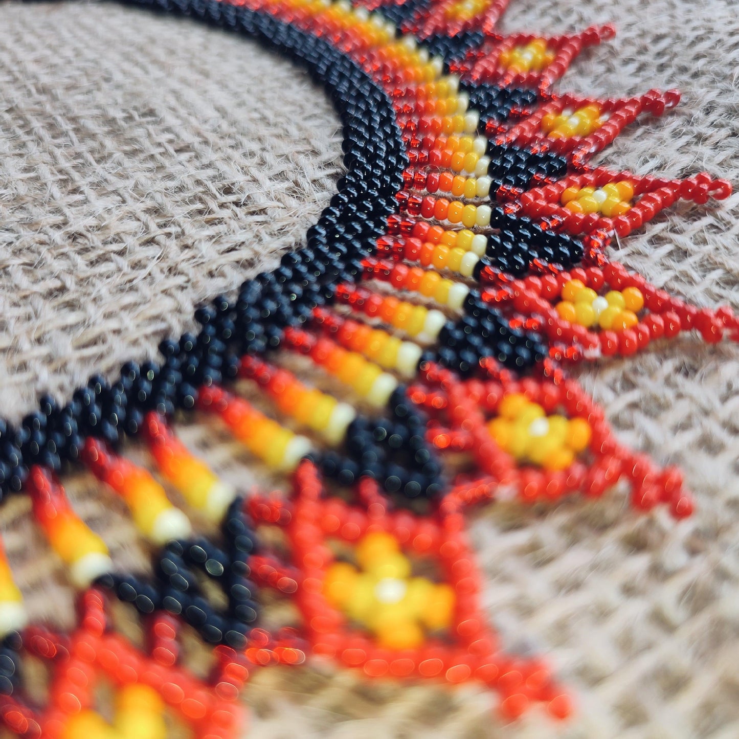 💛✨ Fire Beaded Necklace ❤️🔥 - Awaska