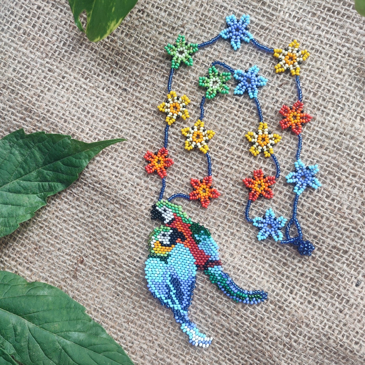 🦜✨💛 Macaw Beaded Necklace 🦜✨💛 - Awaska