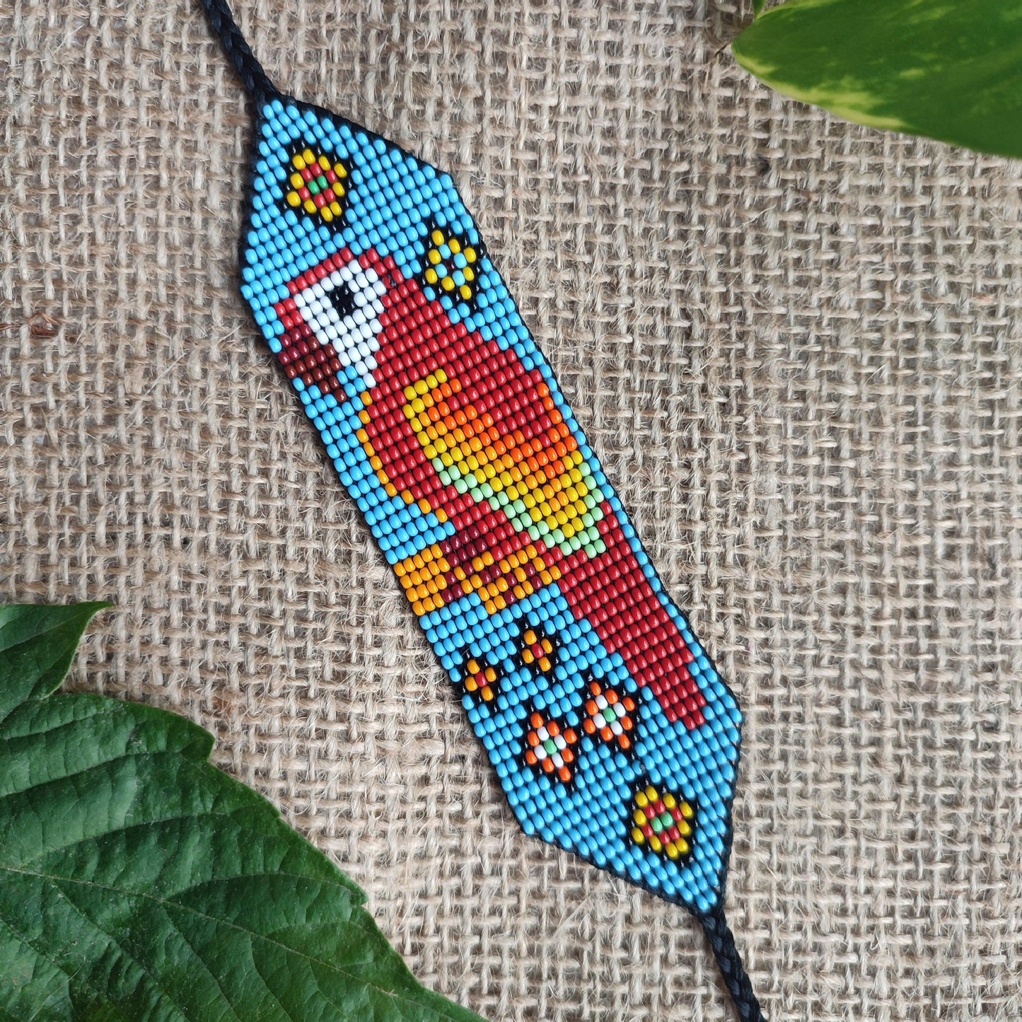 🌈🦜🍃"Multicolor Macaw" Beaded Bracelet🌈🦜🍃 - Awaska
