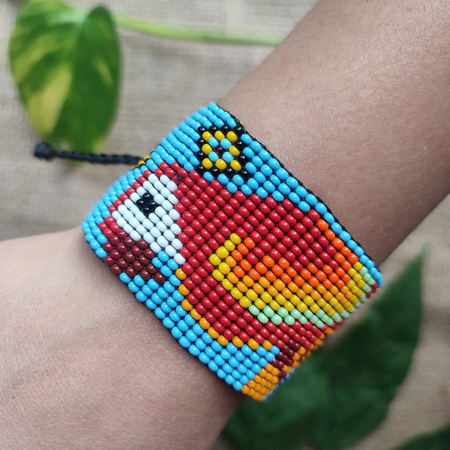 🌈🦜🍃"Multicolor Macaw" Beaded Bracelet🌈🦜🍃 - Awaska
