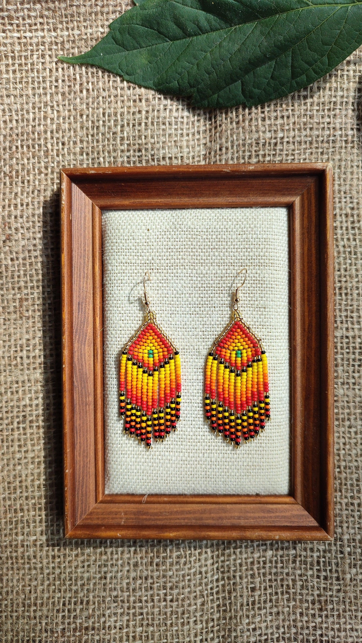 ππ "Mountain Sunset" Beaded Earrings ππ - Awaska