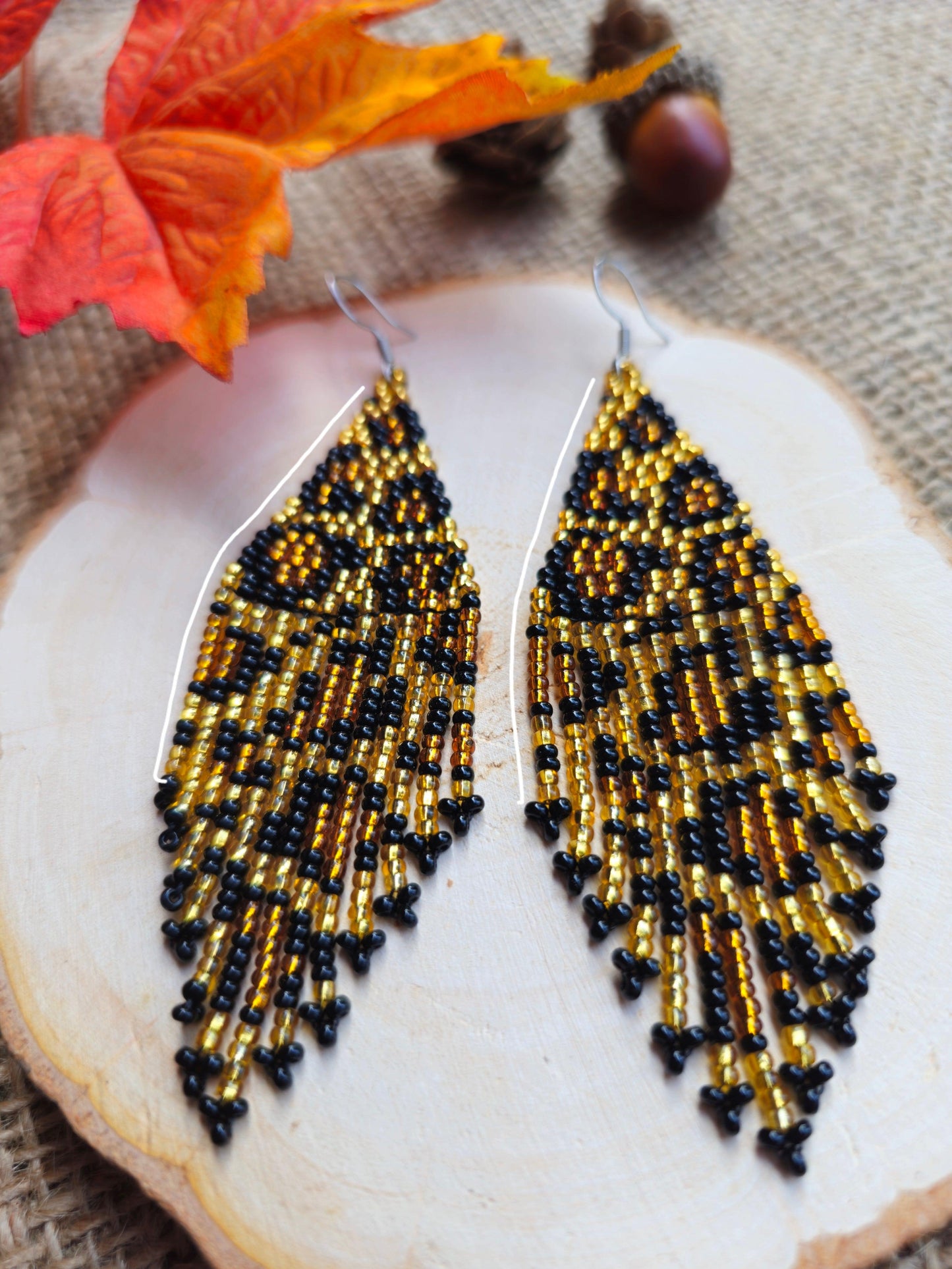 🍁✨🐆Autumn Jaguar Earrings🐆✨ - Awaska