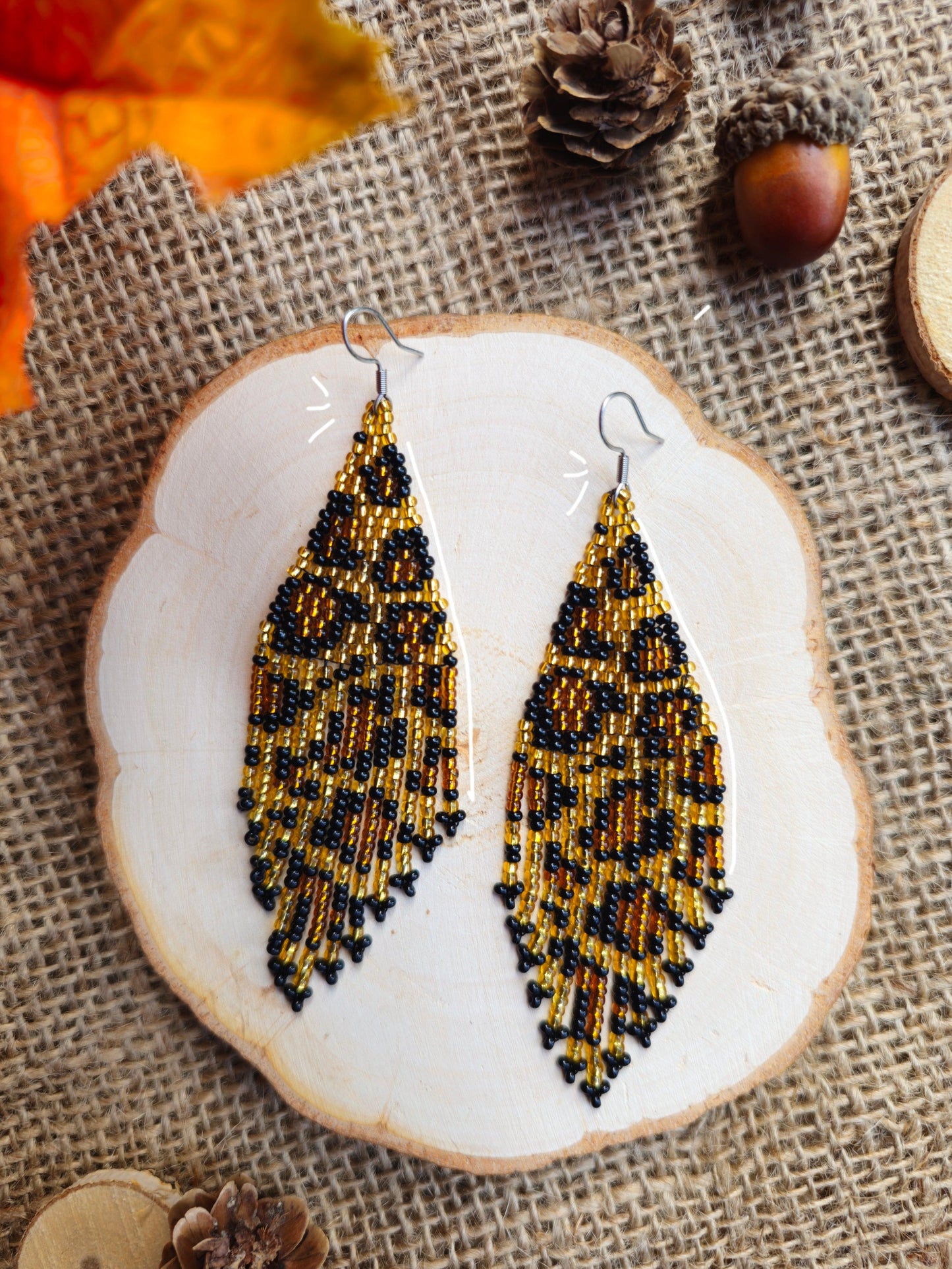 🍁✨🐆Autumn Jaguar Earrings🐆✨ - Awaska