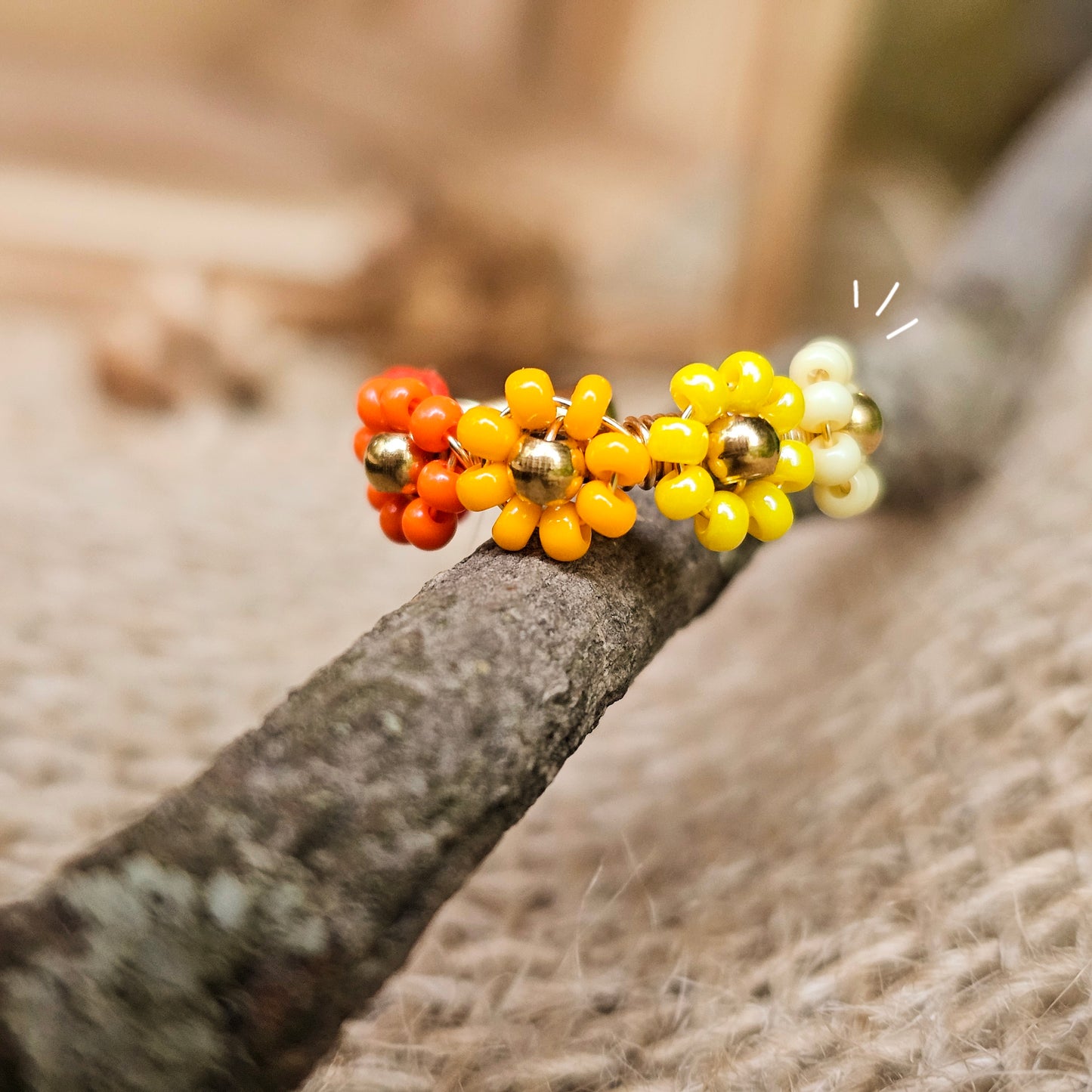 🌼✨🧡Sound of flowers Beaded Ear Cuff - Awaska