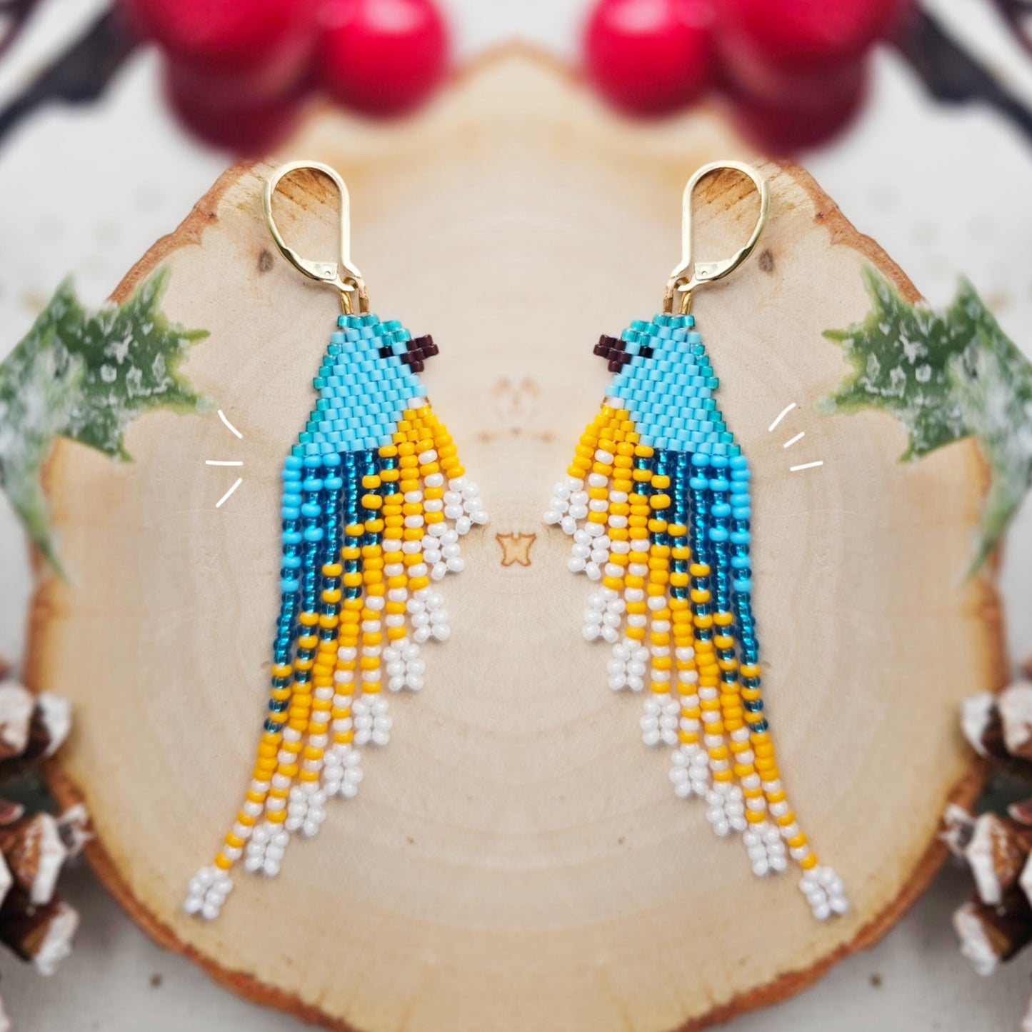 ✨🐦🤍CANADIAN BIRDS COLLECTION ❄️ Eastern Bluebird Earrings ❄️ - Awaska