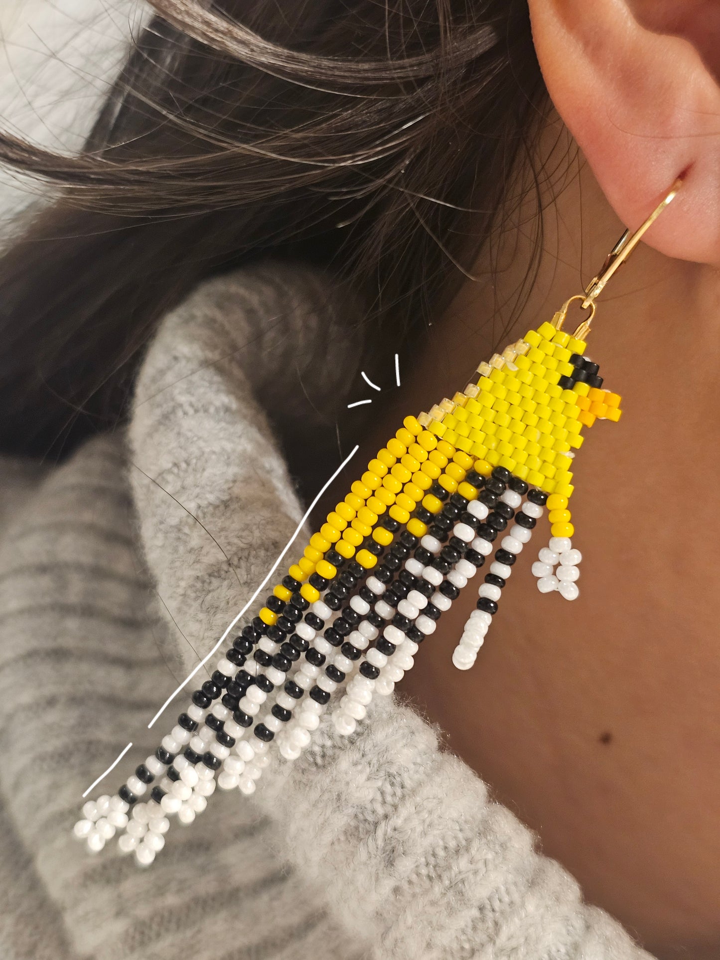 ✨🐦🤍CANADIAN BIRDS COLLECTION ❄️ American Goldfinch Earrings ❄️ - Awaska