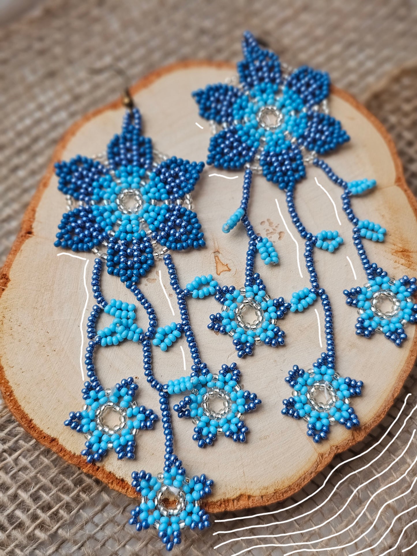 💠✨WINTER SPRING BEADED EARRINGS ✨💙 - Awaska