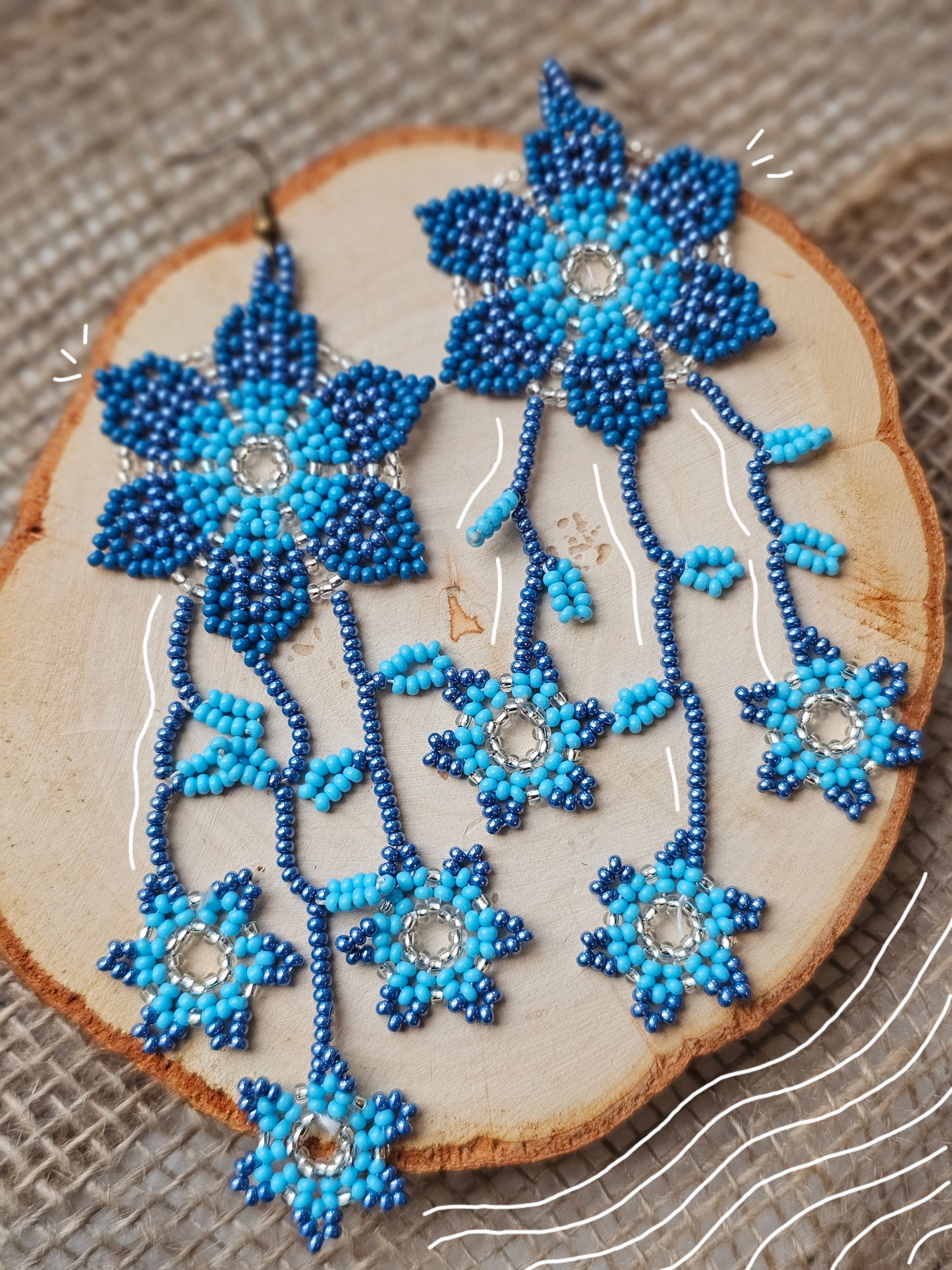 💠✨WINTER SPRING BEADED EARRINGS ✨💙 - Awaska