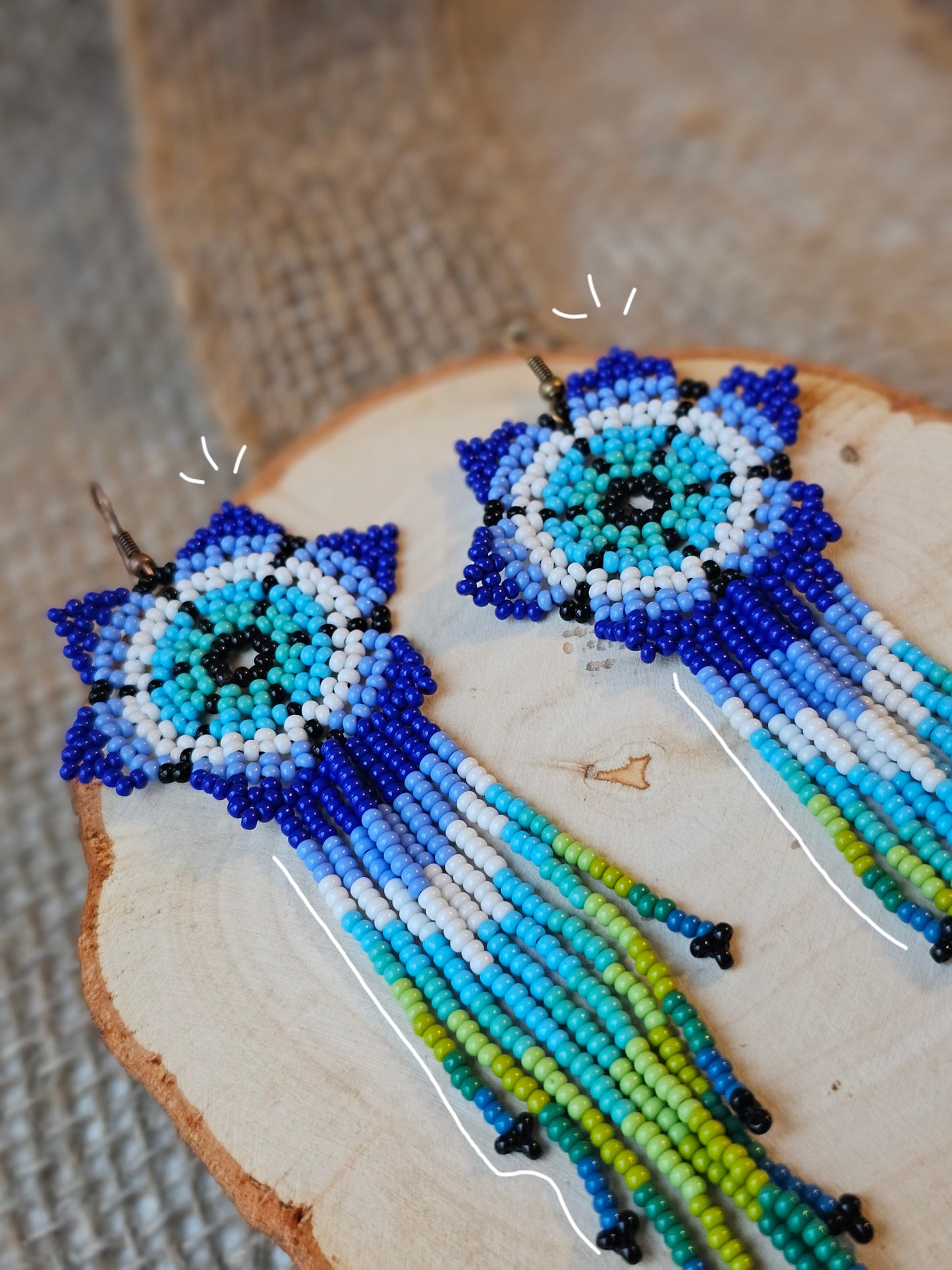 💠✨WINTER SPRING BEADED EARRINGS ✨💙 - Awaska