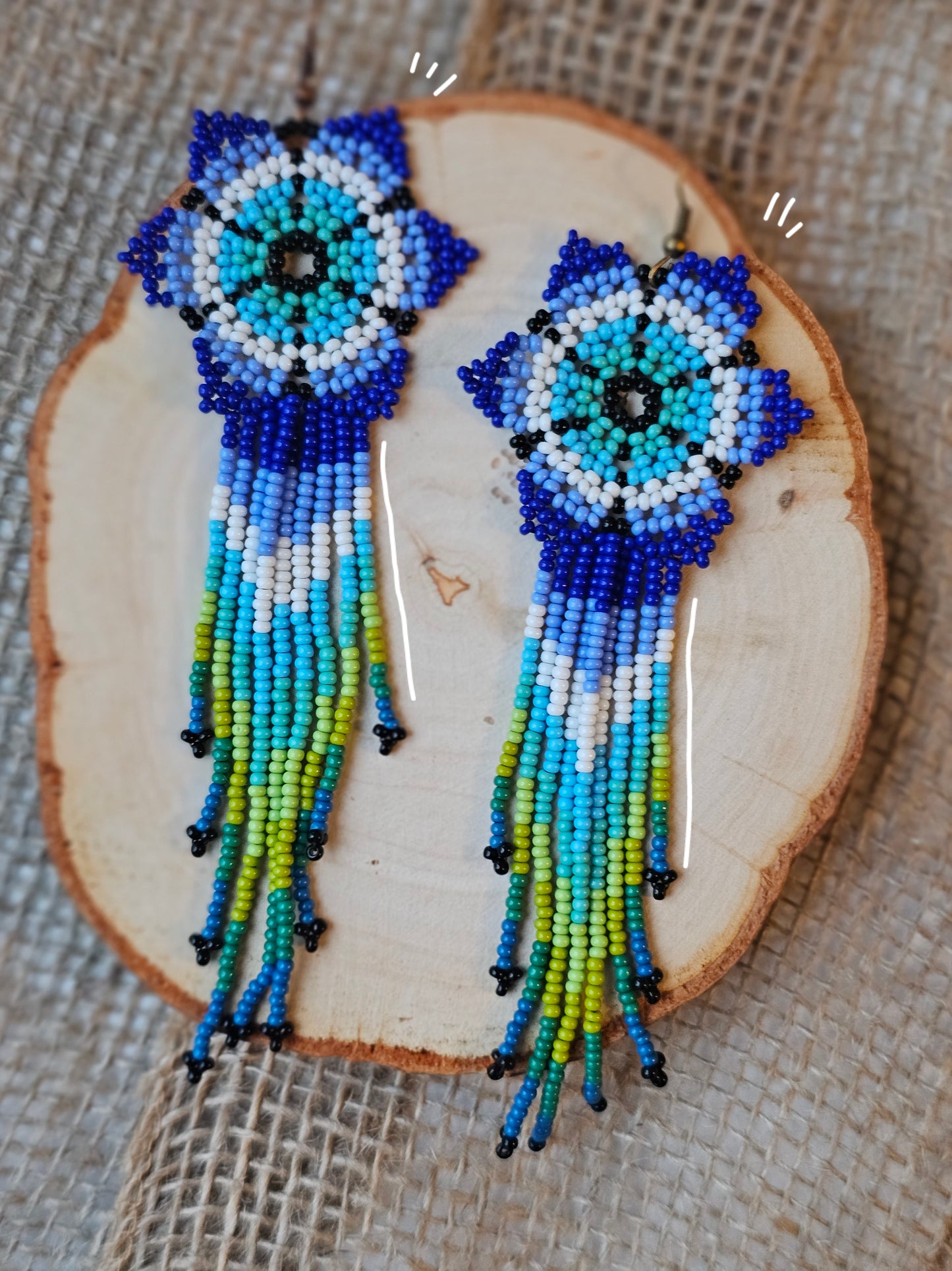 💠✨WINTER SPRING BEADED EARRINGS ✨💙 - Awaska