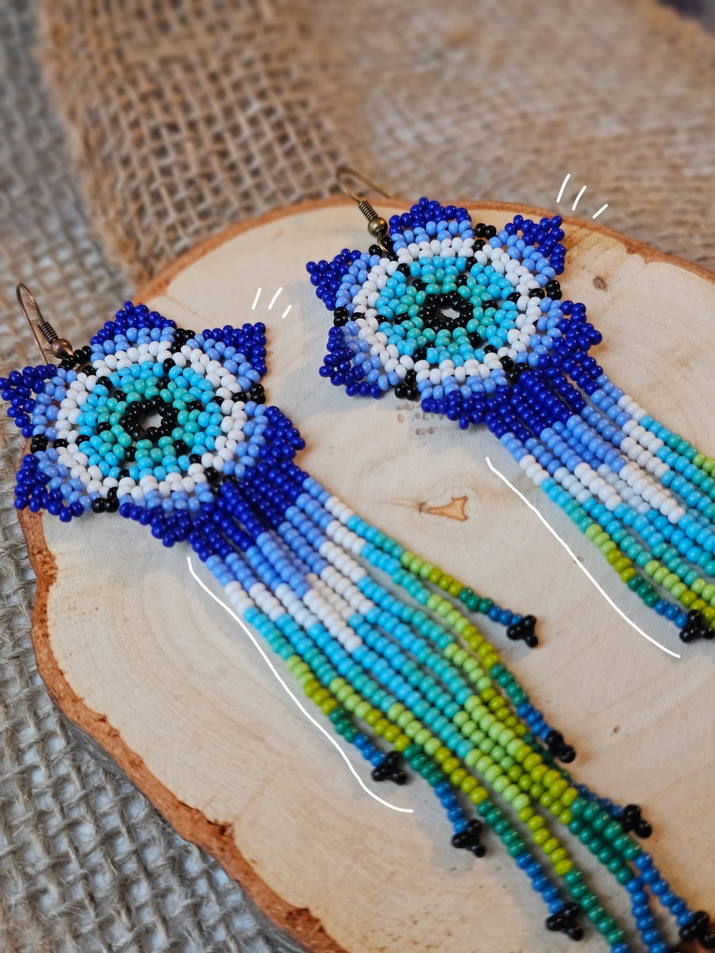 💠✨WINTER SPRING BEADED EARRINGS ✨💙 - Awaska