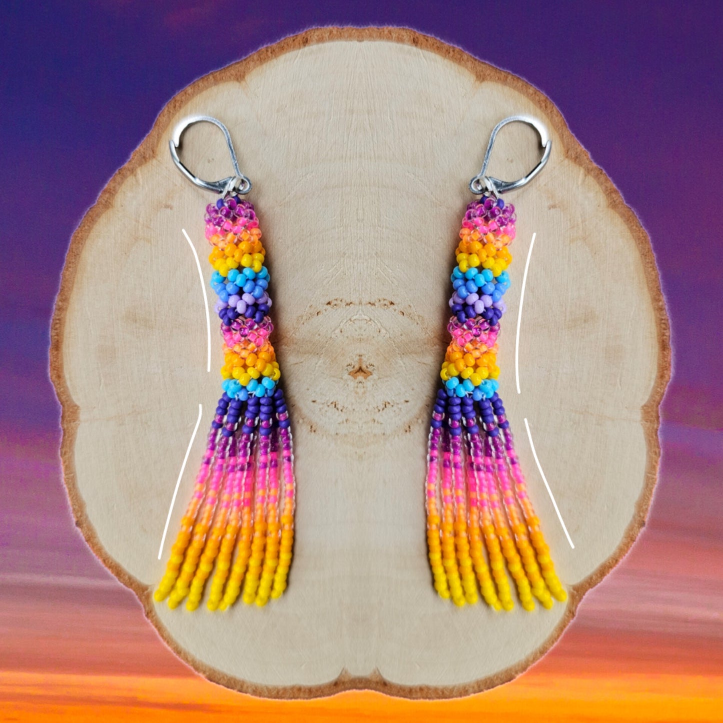 ✨N E W✨🌄 SUNSET SKY ✨ Beaded Earrings
