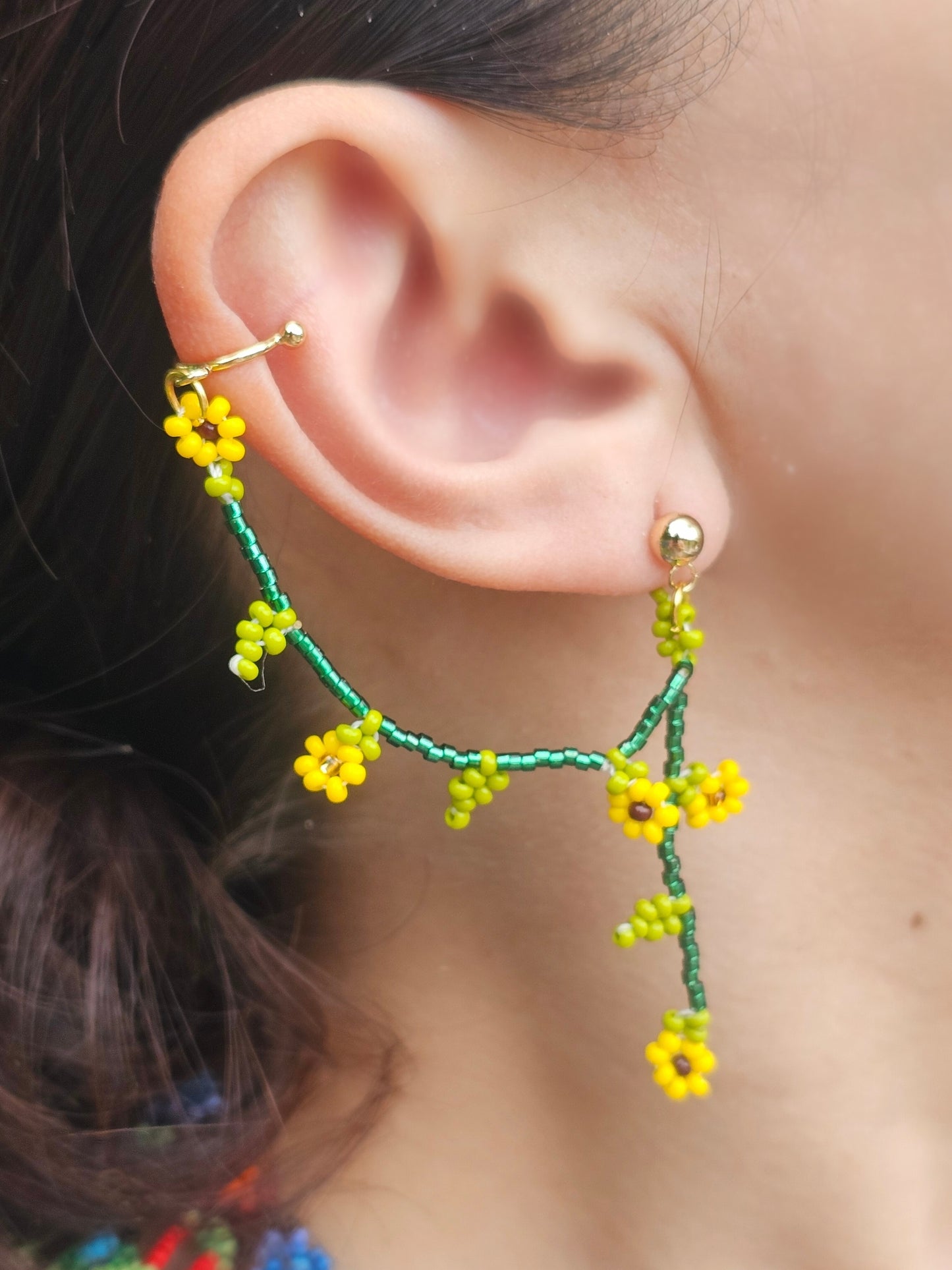 🌻Sound of flowers Beaded Ear Cuff ✨