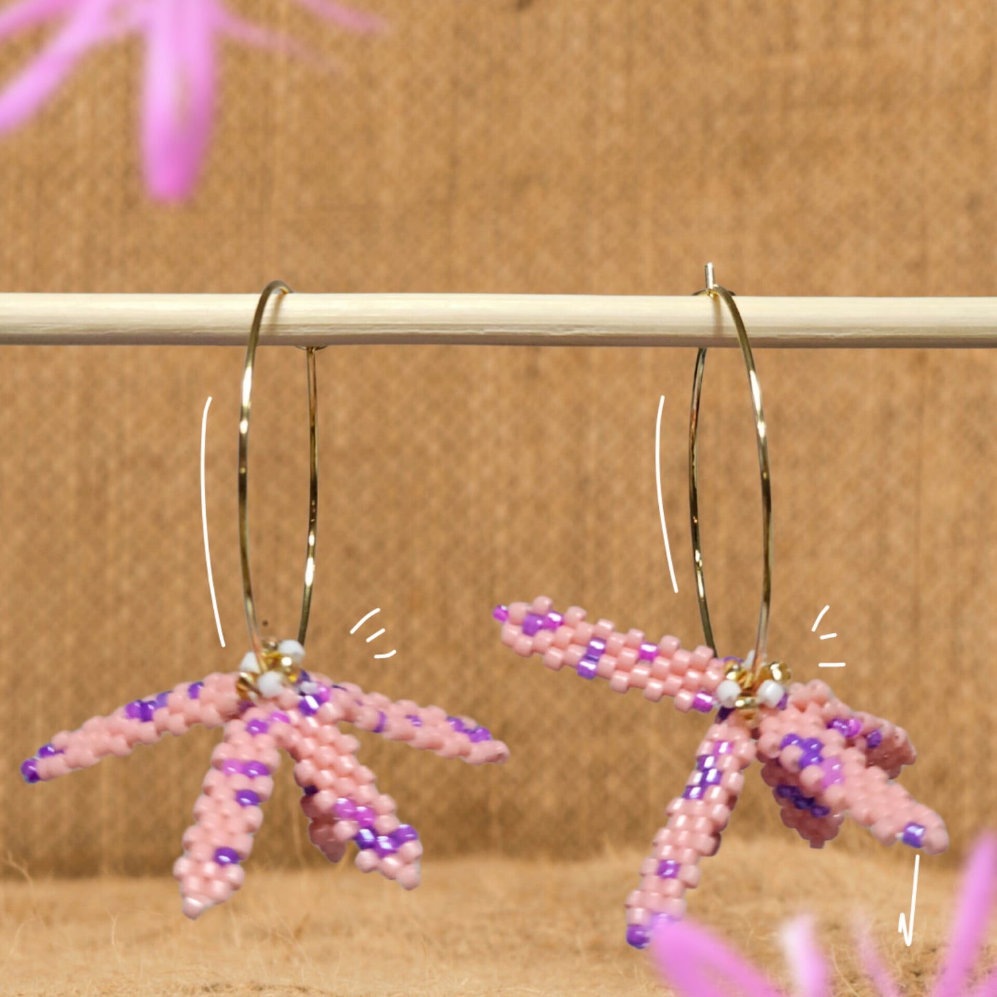 ✨NEW✨ Les fleurs du Québec 🌸 Beaded Earrings 🌸 Silène fleur-de-coucou
