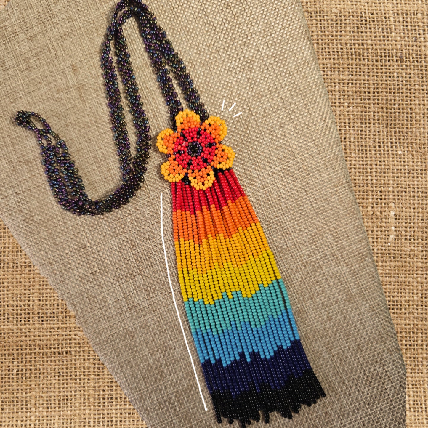 🌈🌸Rainbow Flower Necklace🌈🌸 - Awaska