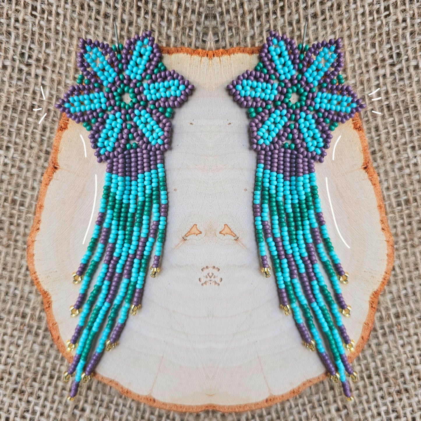 π AWASKA CLASSICS π Beaded flowers earrings