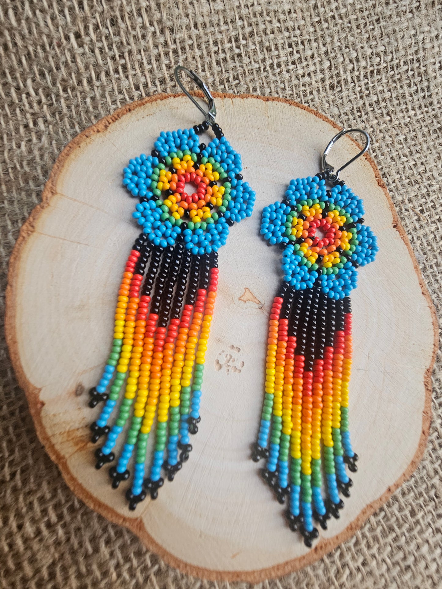 π AWASKA CLASSICS π Beaded flowers earrings
