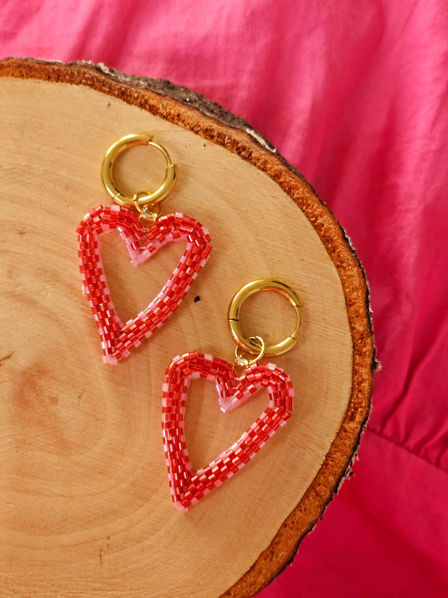 ✨❤️ SELF LOVE ❤️✨ 3D Heart Beaded Earrings ✨