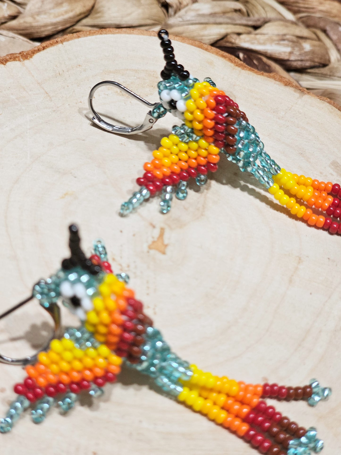 ✨ Little hummingbirds ✨ 3D Beaded Earrings