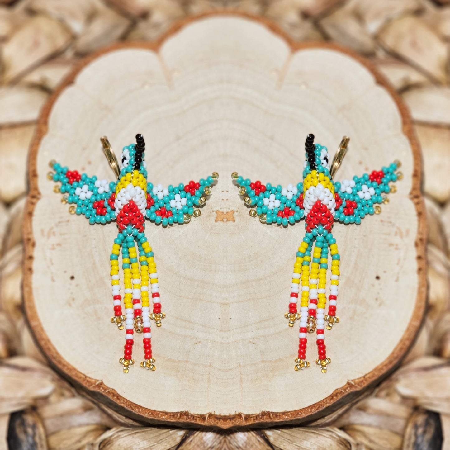 ✨Little hummingbirds ✨ 3D Beaded Earrings