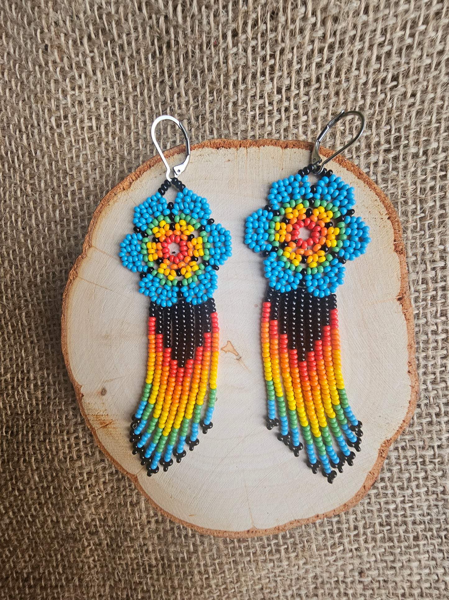 π AWASKA CLASSICS π Beaded flowers earrings