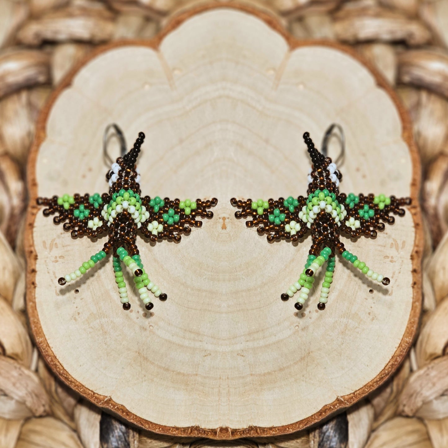 ✨ Little hummingbirds ✨3D Beaded Earrings
