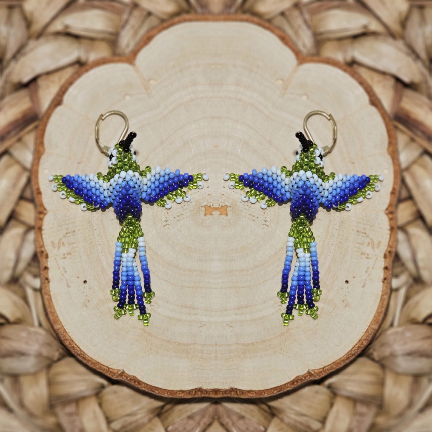 ✨ Little hummingbirds ✨ 3D Beaded Earrings