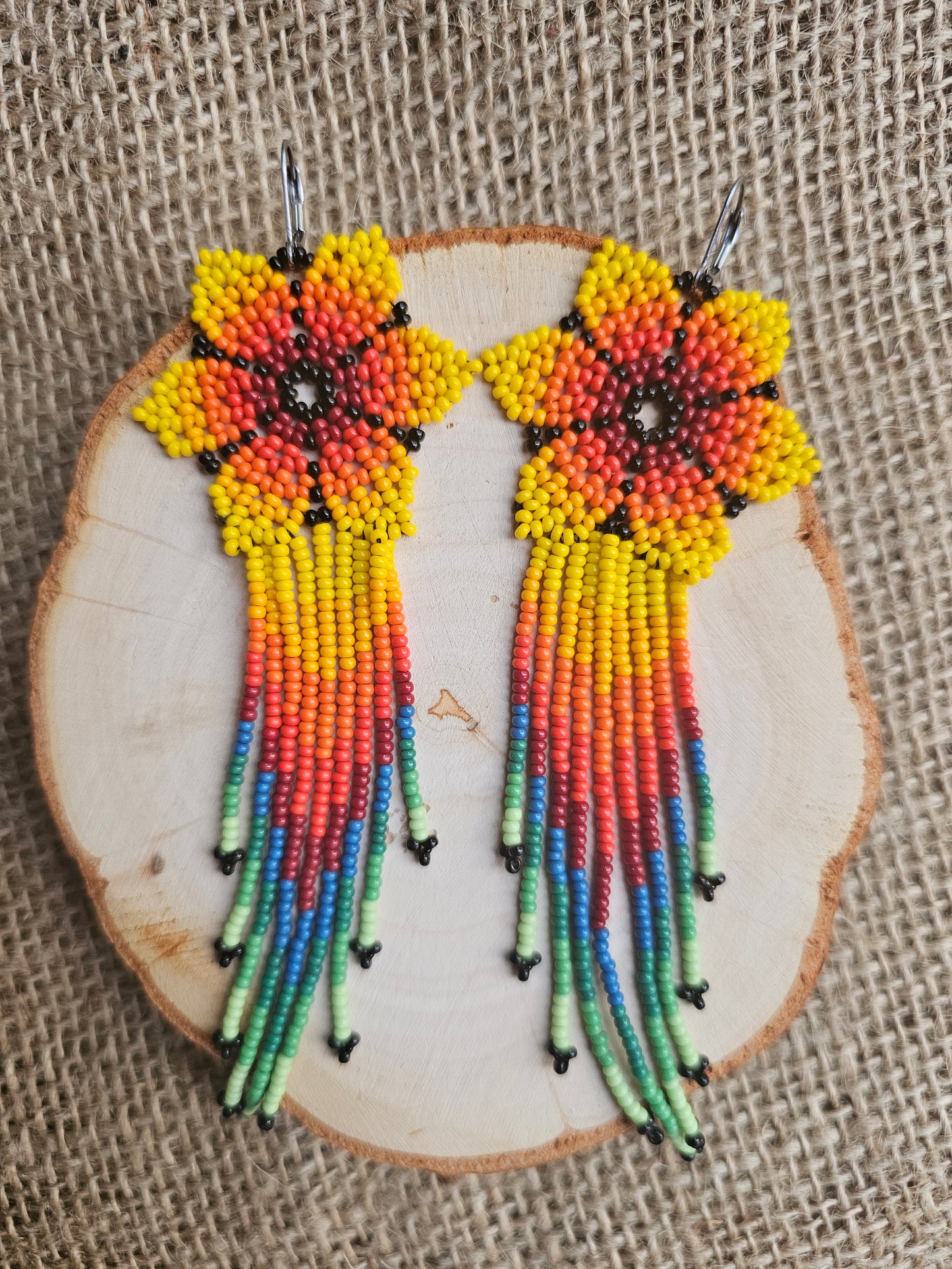 💛 AWASKA CLASSICS 💛 Beaded flowers earrings