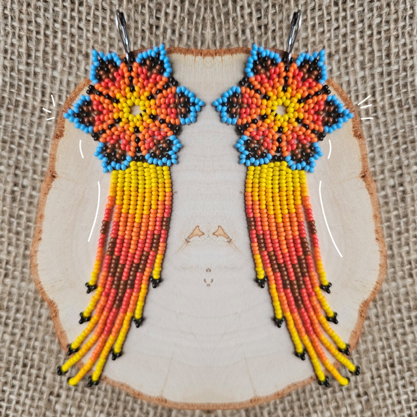 π AWASKA CLASSICS π Beaded flowers earrings