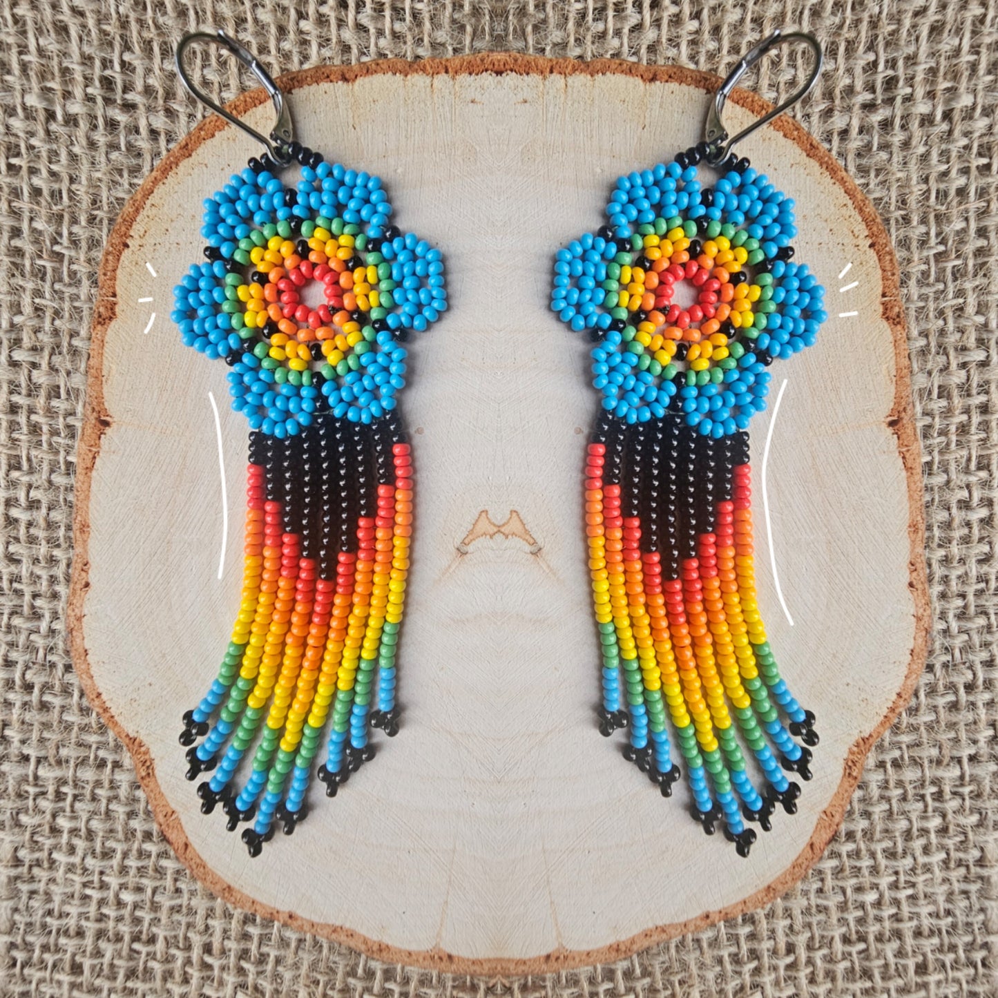 π AWASKA CLASSICS π Beaded flowers earrings