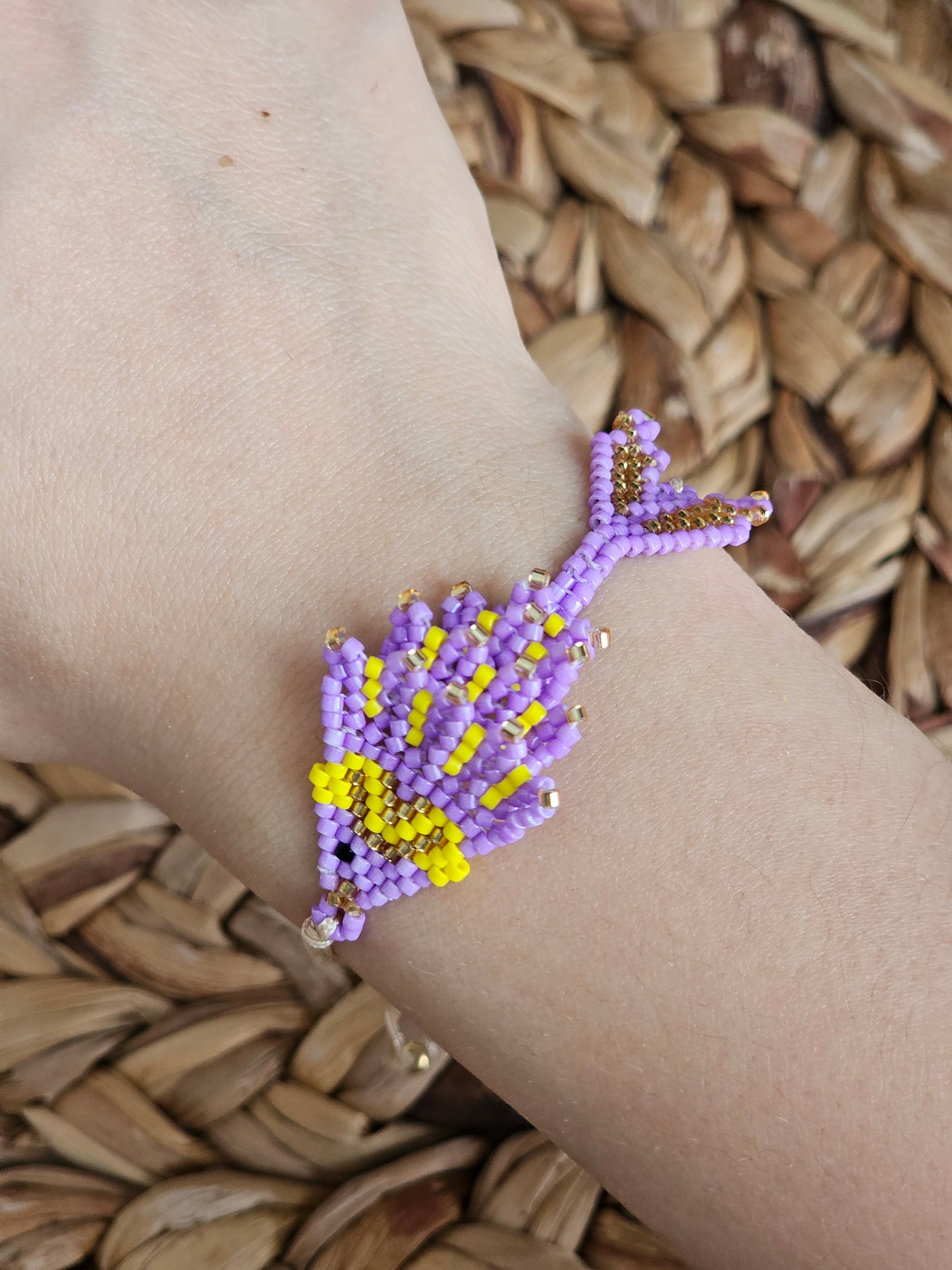 🐟🤍 Fish Bracelet 🤍🐟 Purple - Yellow