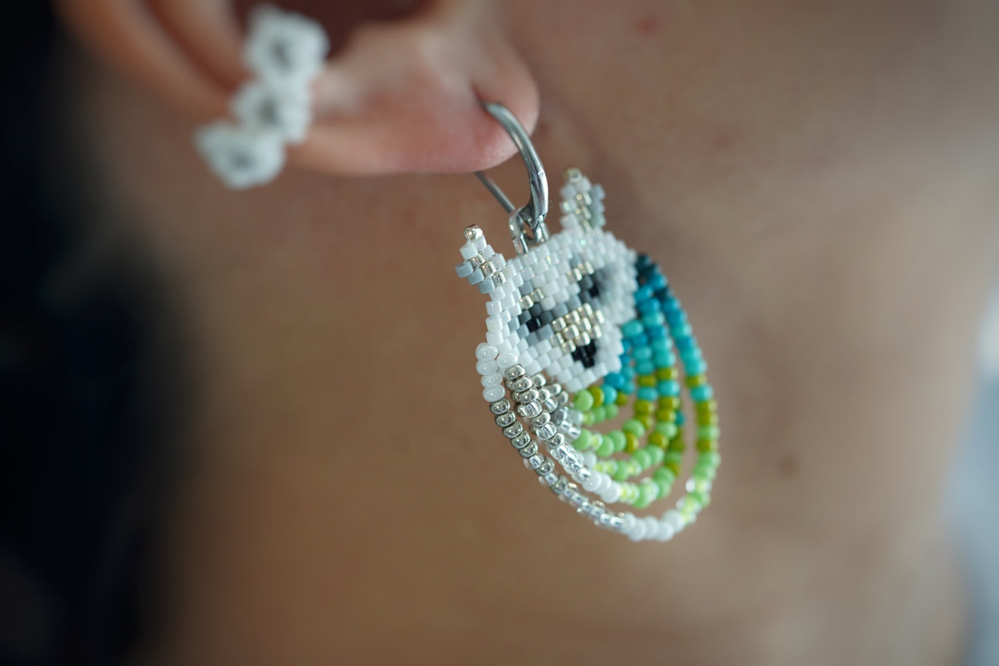 ✨NEW ✨Wild Spirit Collection 🦊 Arctic fox Woolf Beading Earrings