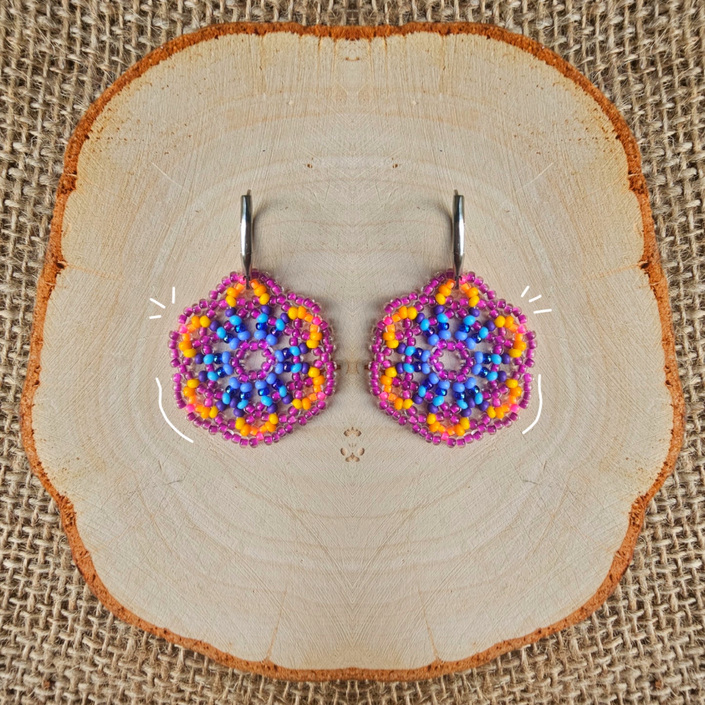 π AWASKA CLASSICS π Beaded flowers earrings