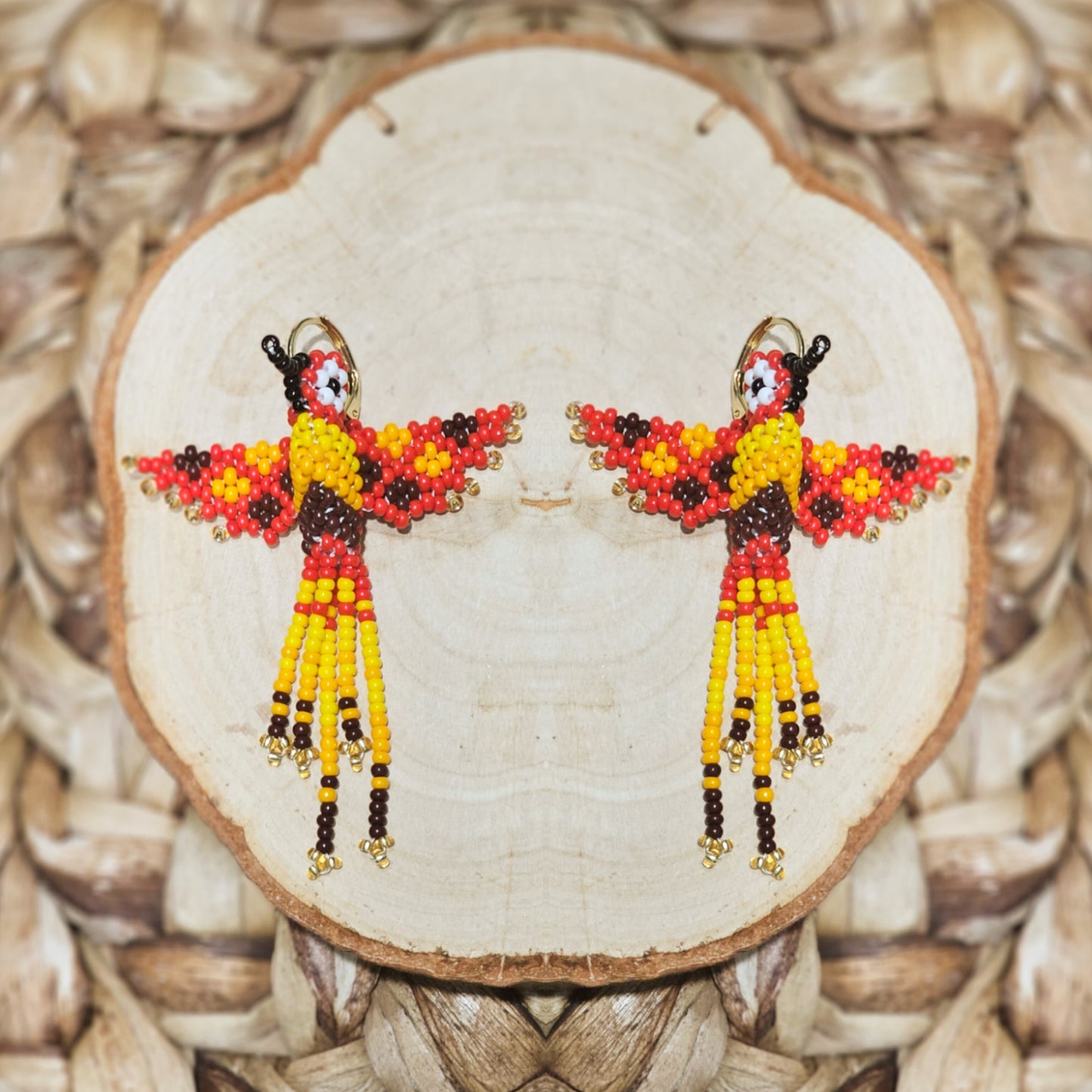 ✨ Little hummingbirds ✨3D Beaded Earrings