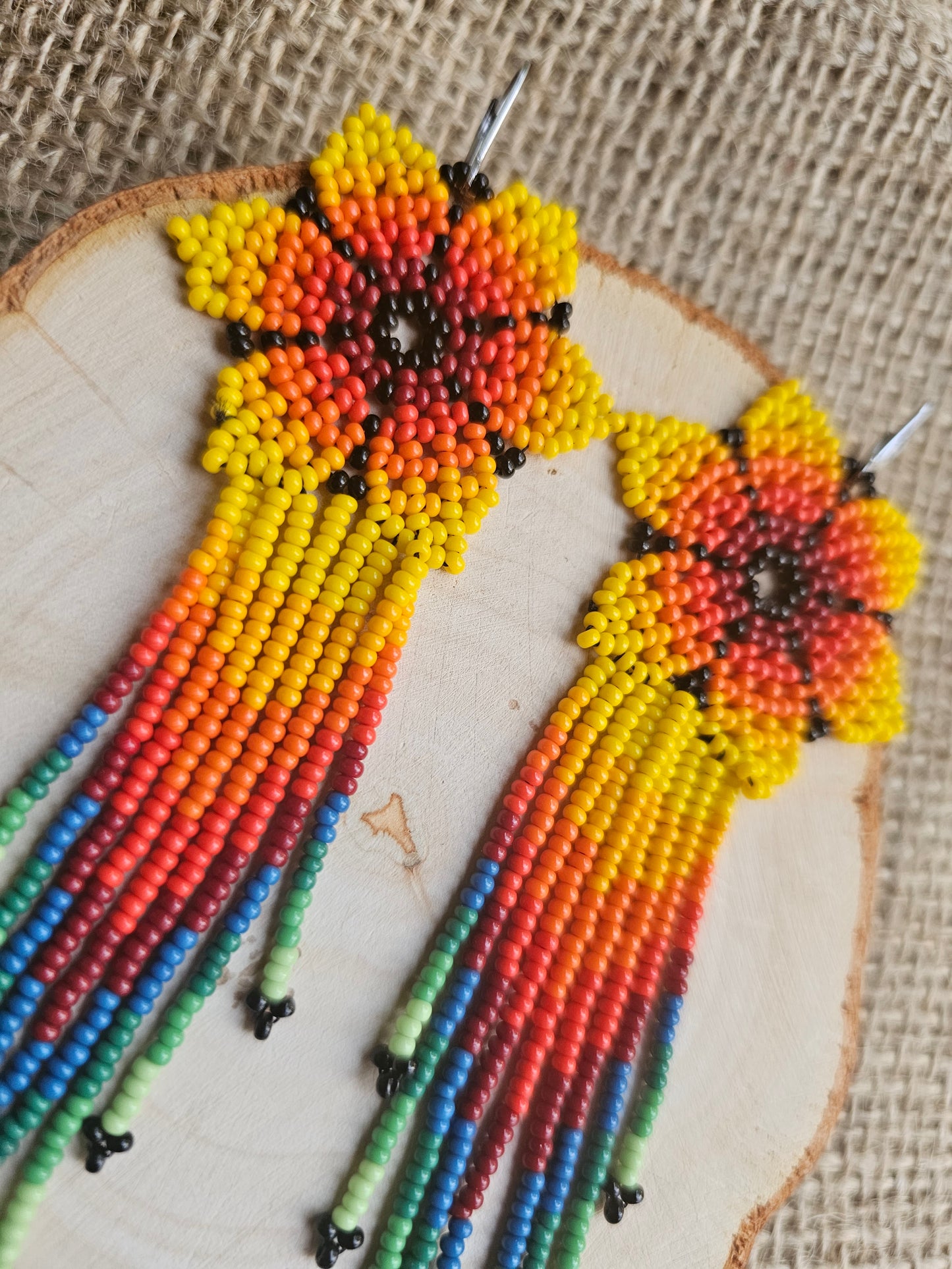 💛 AWASKA CLASSICS 💛 Beaded flowers earrings