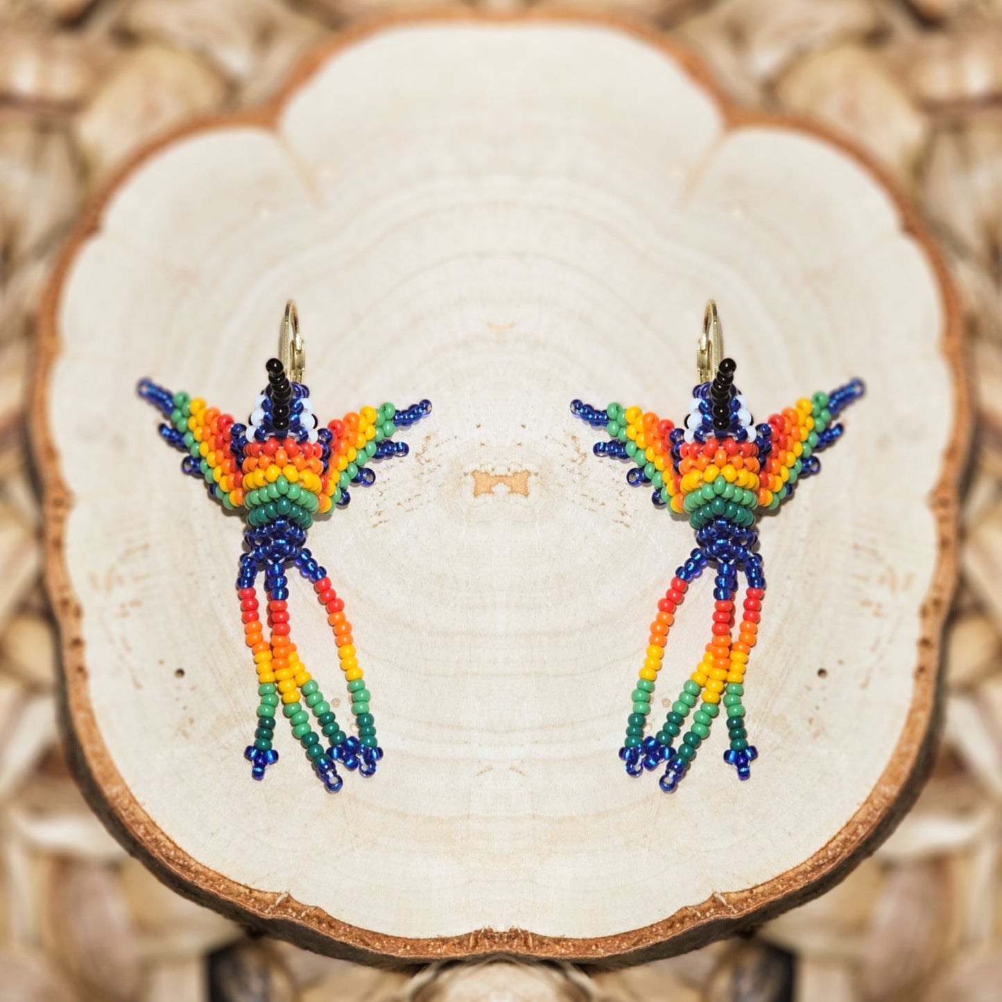 ✨ Little hummingbirds ✨ 3D Beaded Earrings