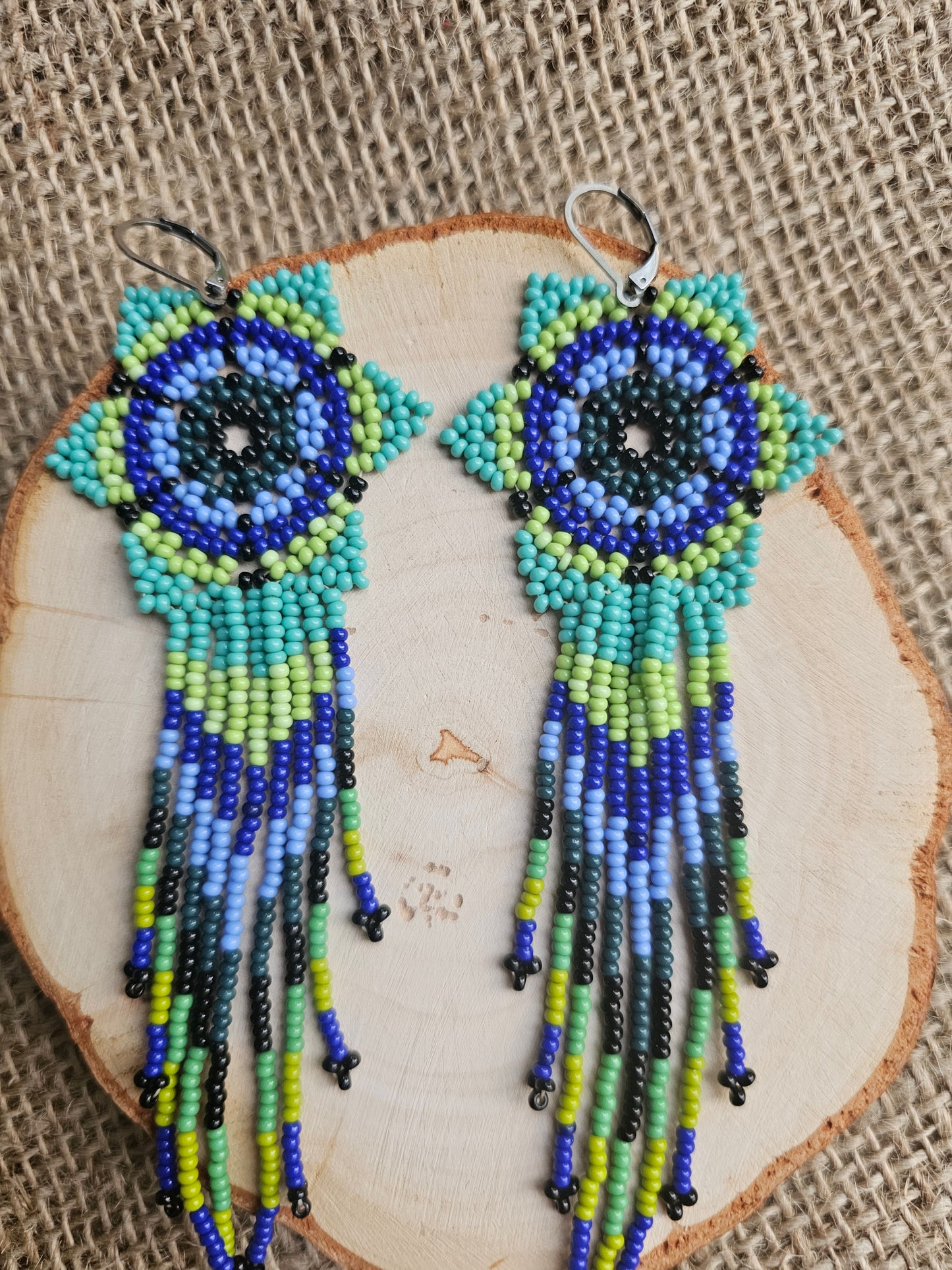 💛 AWASKA CLASSICS 💛Beaded flowers earrings