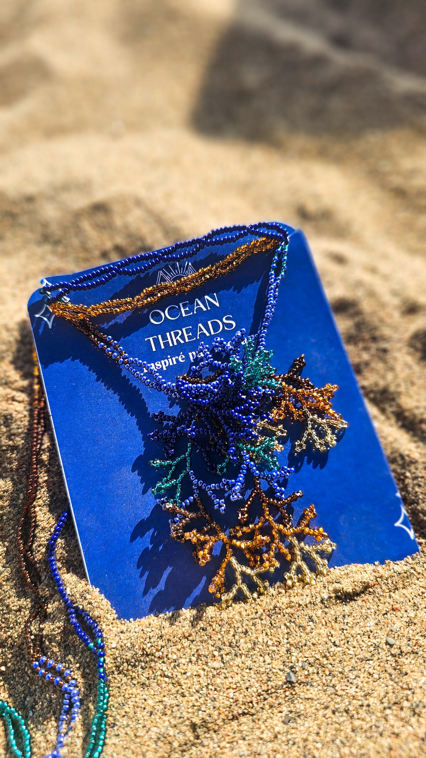 NEW 🪸 OCEAN THREADS 🪸 Beaded Coral Necklace - Lagoon Glow