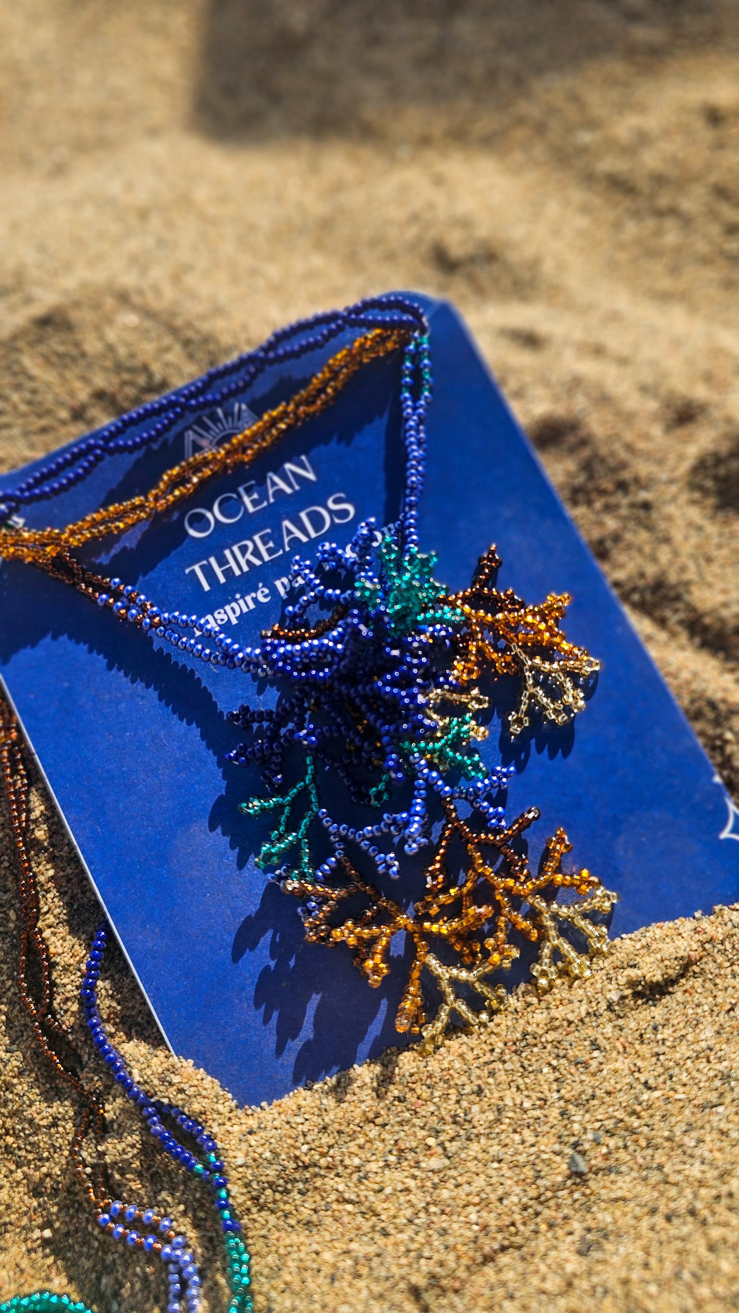 NEW 🪸 OCEAN THREADS 🪸 Beaded Coral Necklace - Lagoon Glow
