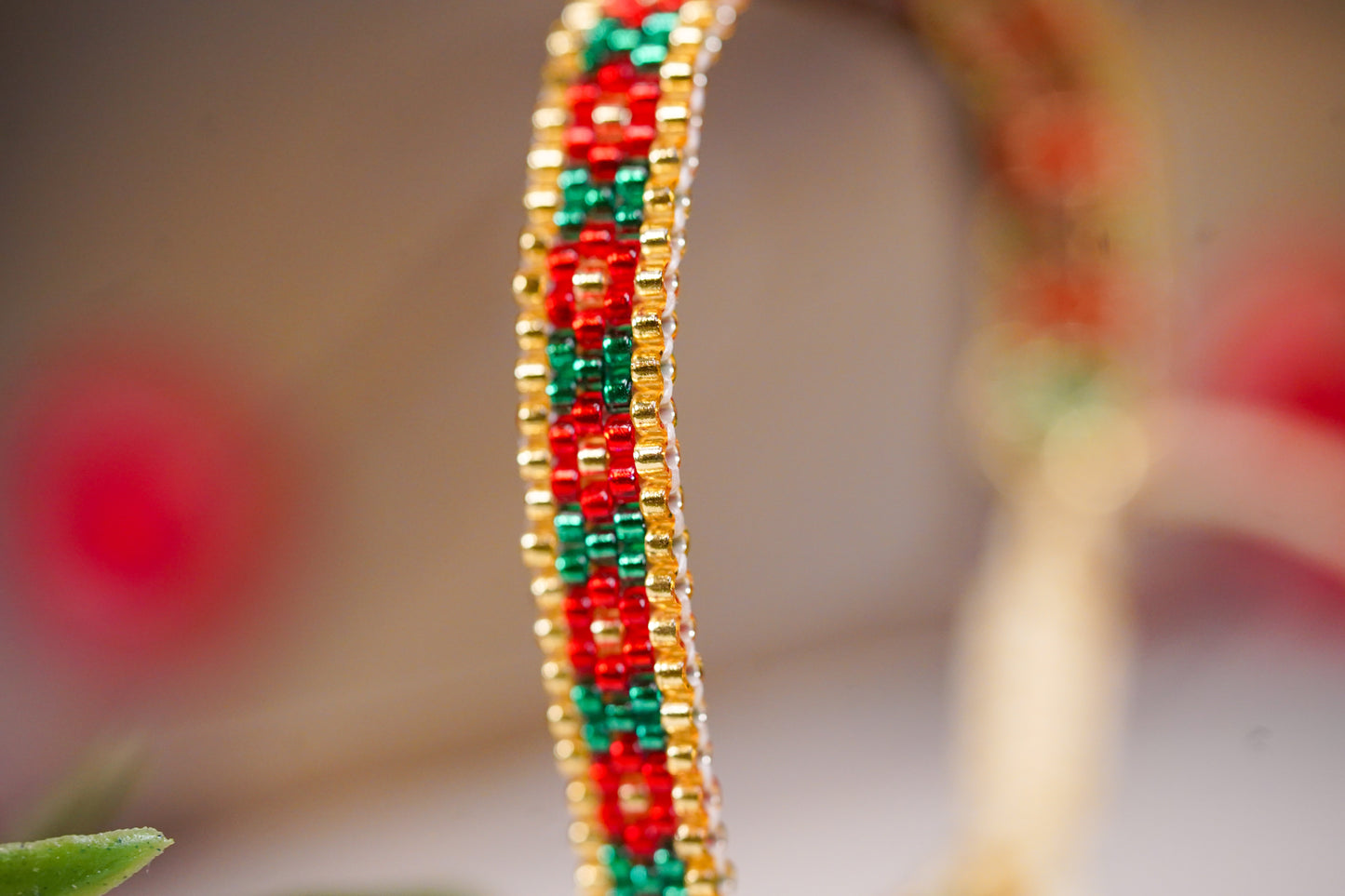 ❤️🎄NEW🎄❤️ Sound of Flowers Christmas Beaded Bracelet  ✨