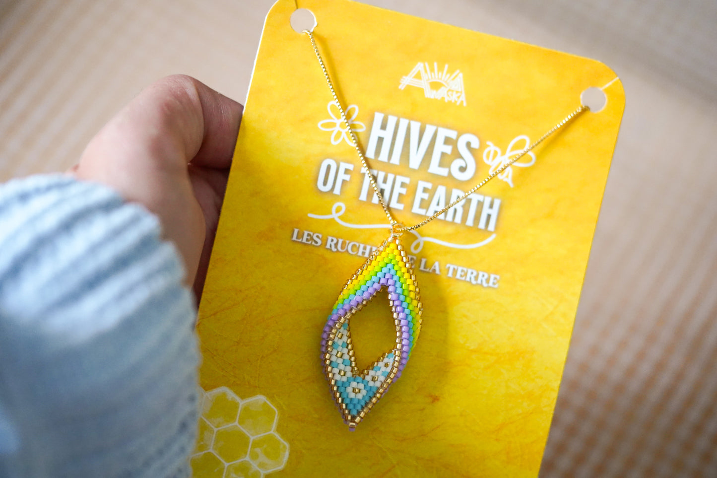 💛✨ NEW✨🐝 HIVES OF THE EARTH ✨ Hive Blossom Beaded Necklace