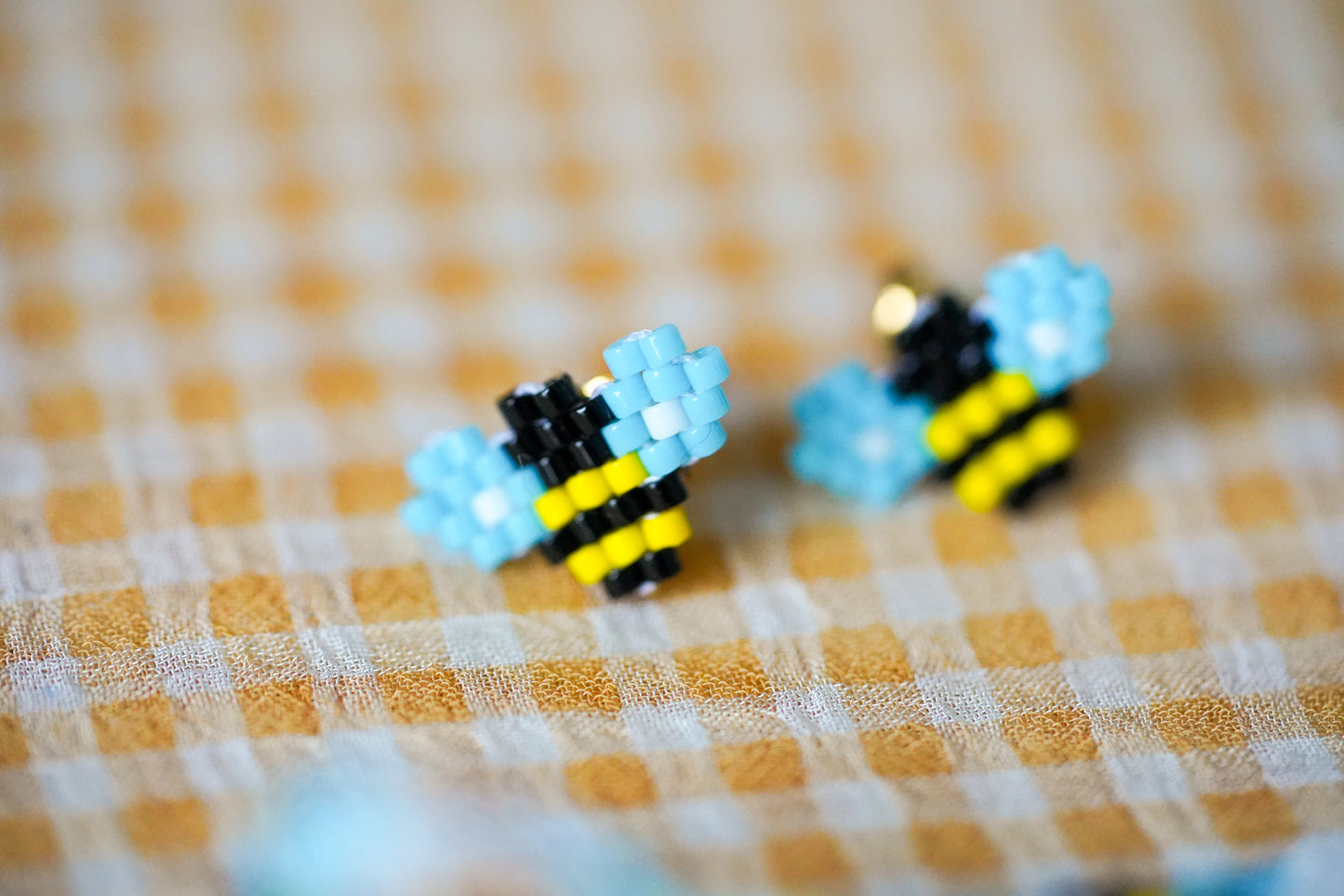 💛✨ NEW✨🐝 HIVES OF THE EARTH ✨ SET — Mini Bee Beaded Earrings & Wildflower Beaded Bracelet
