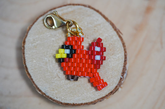 🌟 NEW✨ BEADED CHARMS ♥️ BIRDS OF CANADA (Mini) ✨ Red cardinal