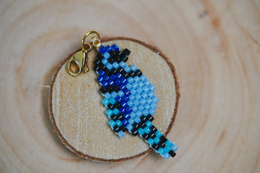 🌟 NEW✨ BEADED CHARMS ♥️ BIRDS OF CANADA (Medium) ✨ Blue Jay