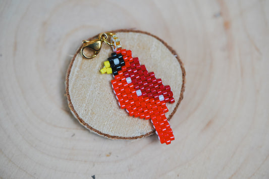 🌟 NEW✨BEADED CHARMS ♥️ BIRDS OF CANADA (Medium) ✨ Northern Cardinal