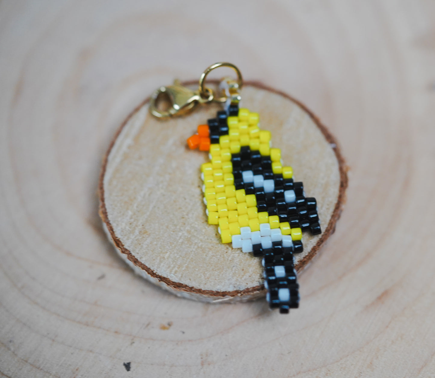 🌟 NEW✨ BEADED CHARMS ♥️ BIRDS OF CANADA (Medium) ✨ American Goldfinch 💛