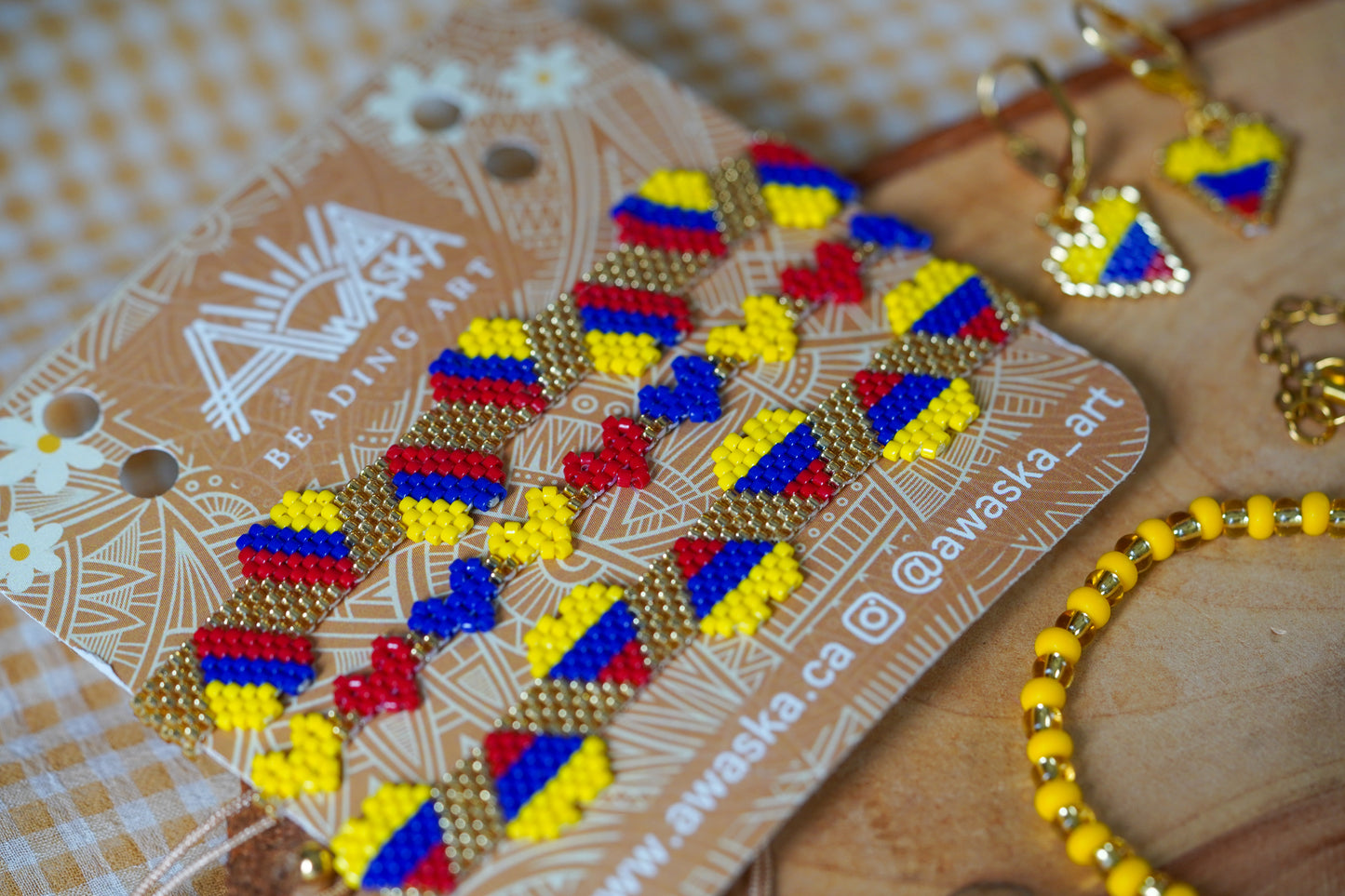 NEW 💛💙♥️⚽  Colombia Bracelet Set (Set of 3) 🇨🇴✨