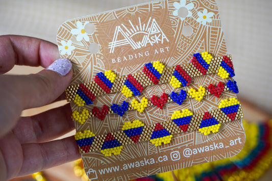 NEW 💛💙♥️⚽  Colombia Bracelet Set (Set of 3) 🇨🇴✨